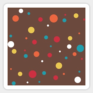 rainbow confetti on chocolate Sticker